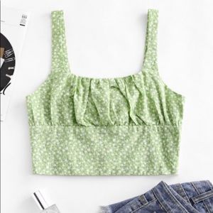 FLORAL CROPPED TANK TOP